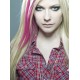 20" (50cm) clip in human hair streak – pink