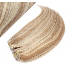 43 cm gerade REMY Clip In Deluxe Haare - helle Strähnchen