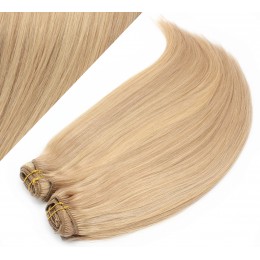 53 cm gerade REMY Clip In Deluxe Haare - naturblond/hellblond