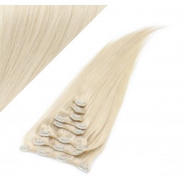 40cm REMY Clip In Haar - platin