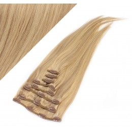 40cm REMY Clip In Haar - naturblond/hellblond