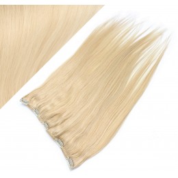 Gerade Remy Clip-In Haarteil, 43cm – weißblond