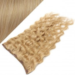 Wellige Remy Clip-In Haarteil, 63cm – naturblond