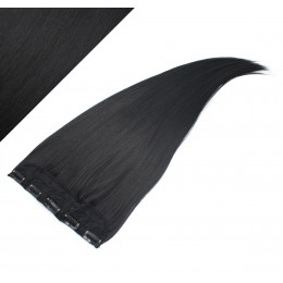 Gerade Clip In Tresse, Kanekalon Fasern, 63 cm – schwarz