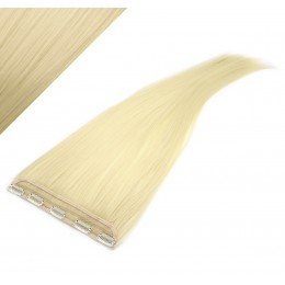 Gerade Clip In Tresse, Kanekalon Fasern, 63 cm – weißblond