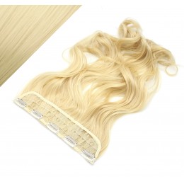 Wellige Clip In Tresse, Kanekalon Fasern, 63 cm – weißblond