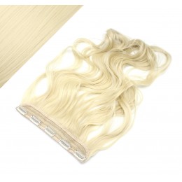 Wellige Clip In Tresse, Kanekalon Fasern, 63 cm – platin