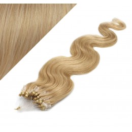 50cm Wellige Micro ring/easy loop haare REMY – naturblond