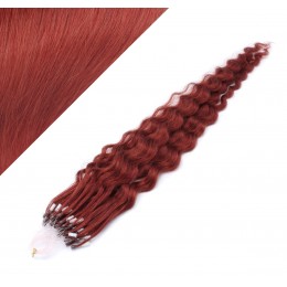 60 cm Lockige Micro Ring/easy loop haare REMY – kupfer