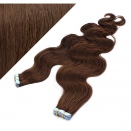 Wellige Tape in Haare 50cm - mittelbraun