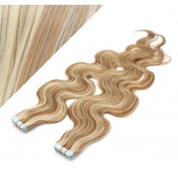 Wellige Tape in Haare 50cm - helle Strähnchen